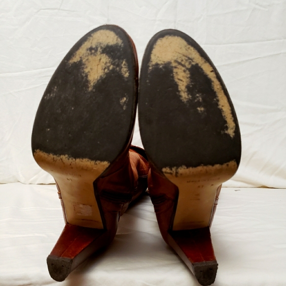 Shelli's London Tall Carmel Women's Over the Knee Leather Boots Inside Zip 41 - Picture 9 of 10